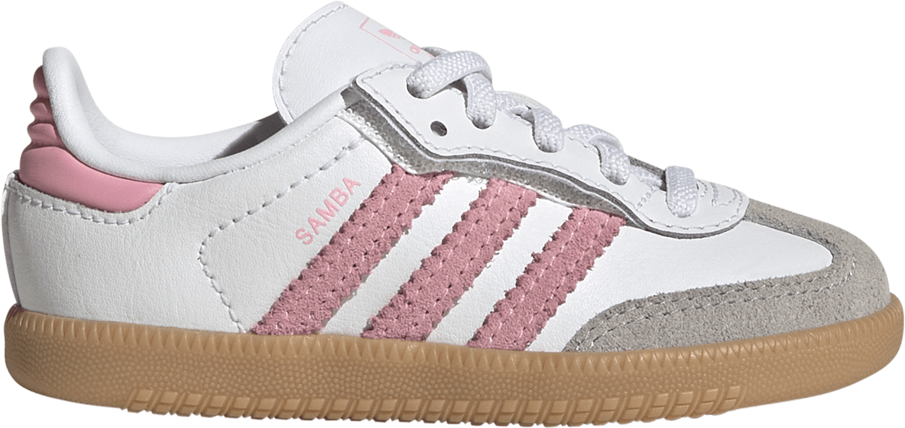 adidas Toddler Samba OG Shoes - White/Light Pink/Gum - View 1
