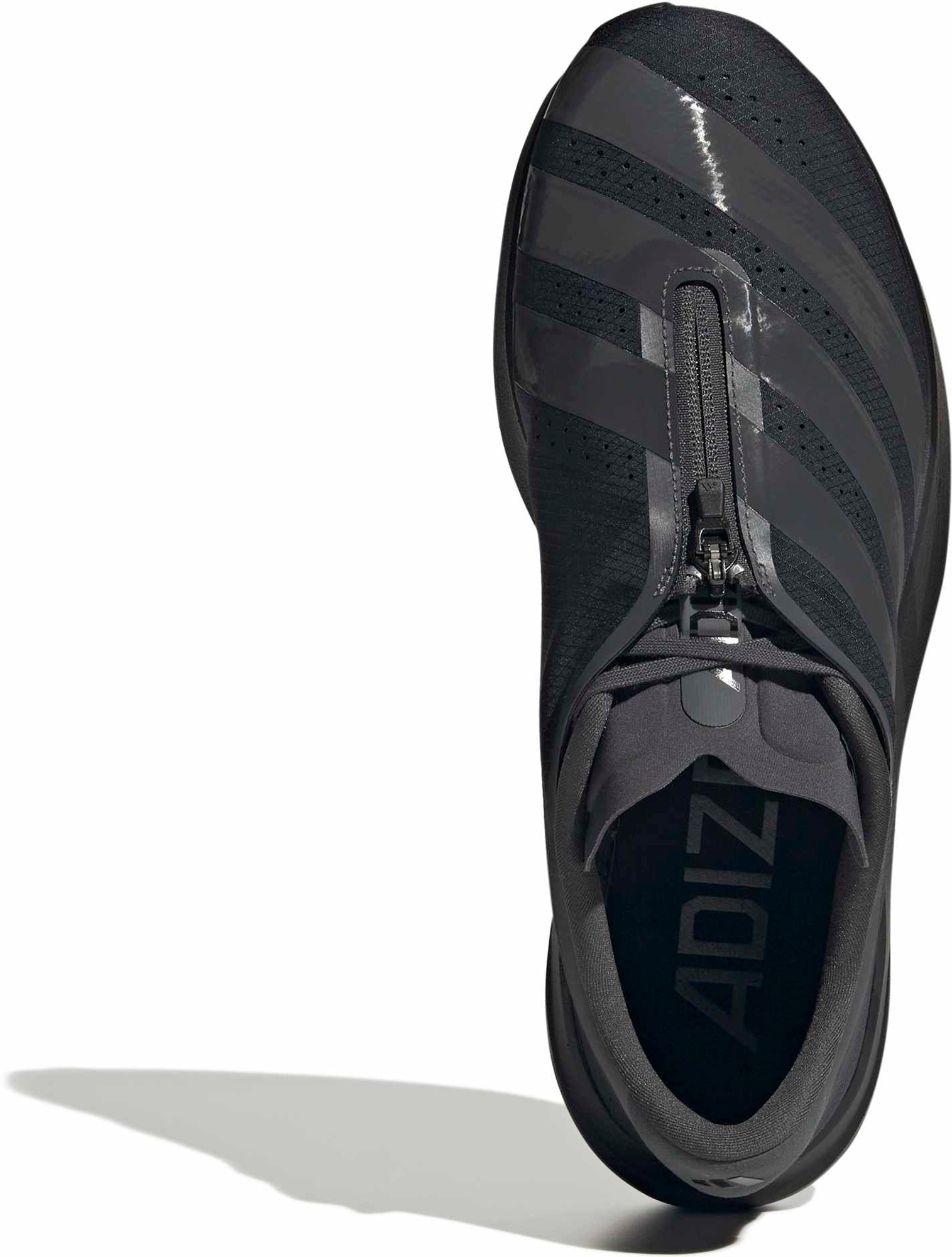 adidas Men's Adizero EVO SL Zip Running Shoes - Black/Grey/Silver Mtllc - View 2