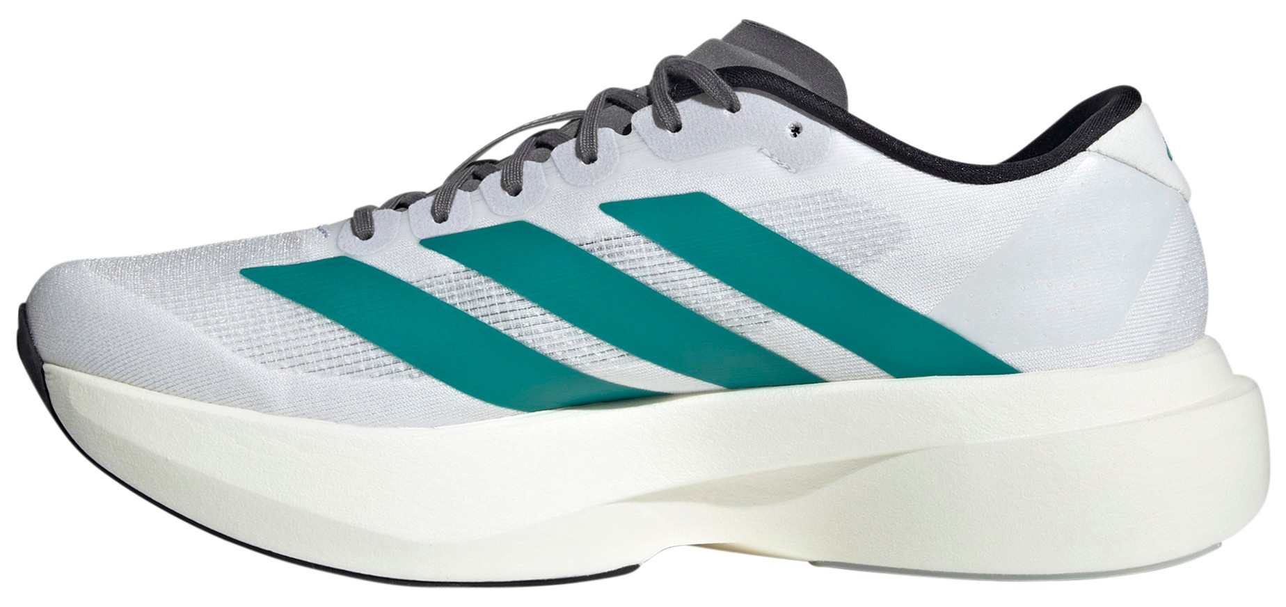 adidas Men's Adizero EVO SL Running Shoes - White/Teal/Grey - View 4