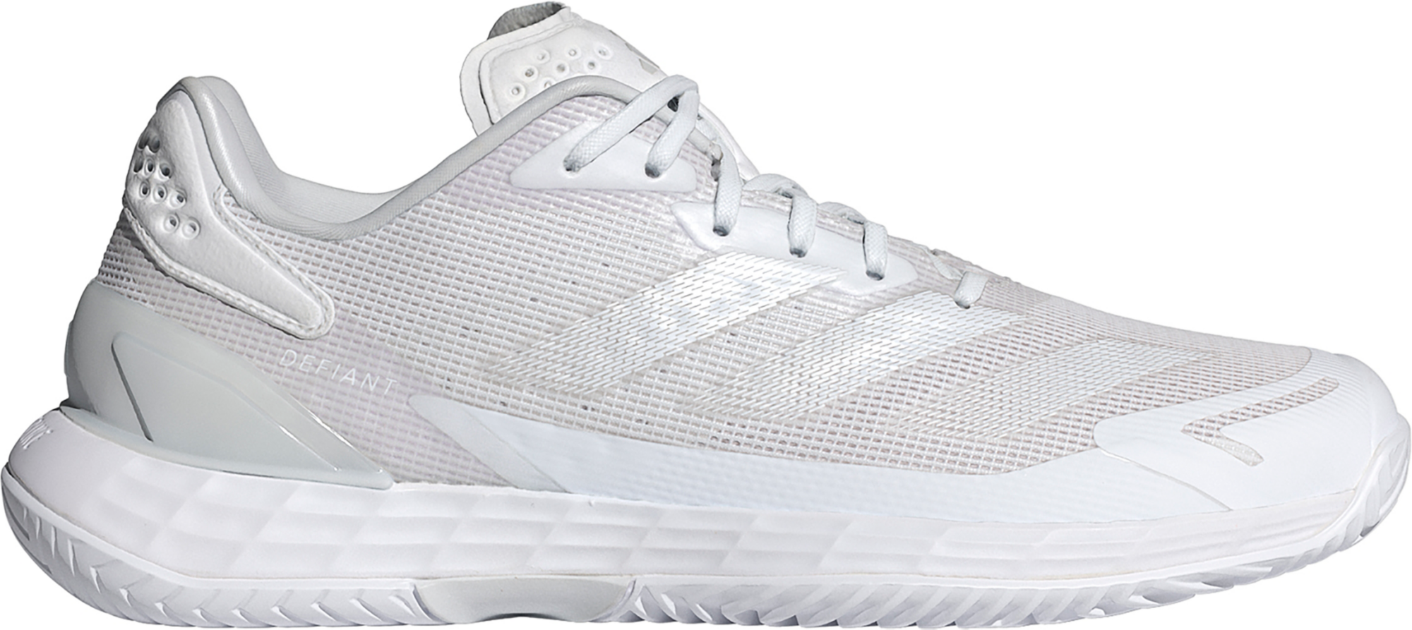 adidas Women's Defiant Speed 2 Tennis Shoes - White/White/Gray - View 1