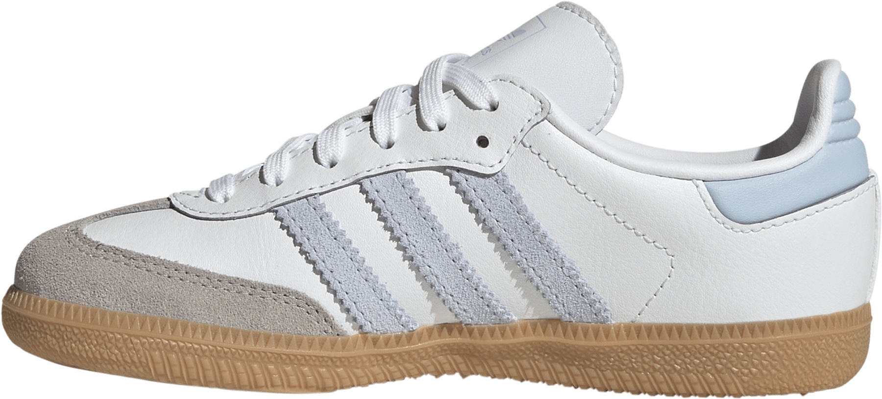 adidas Kids' Preschool Samba OG Shoes - White/Sky/Gum - View 4