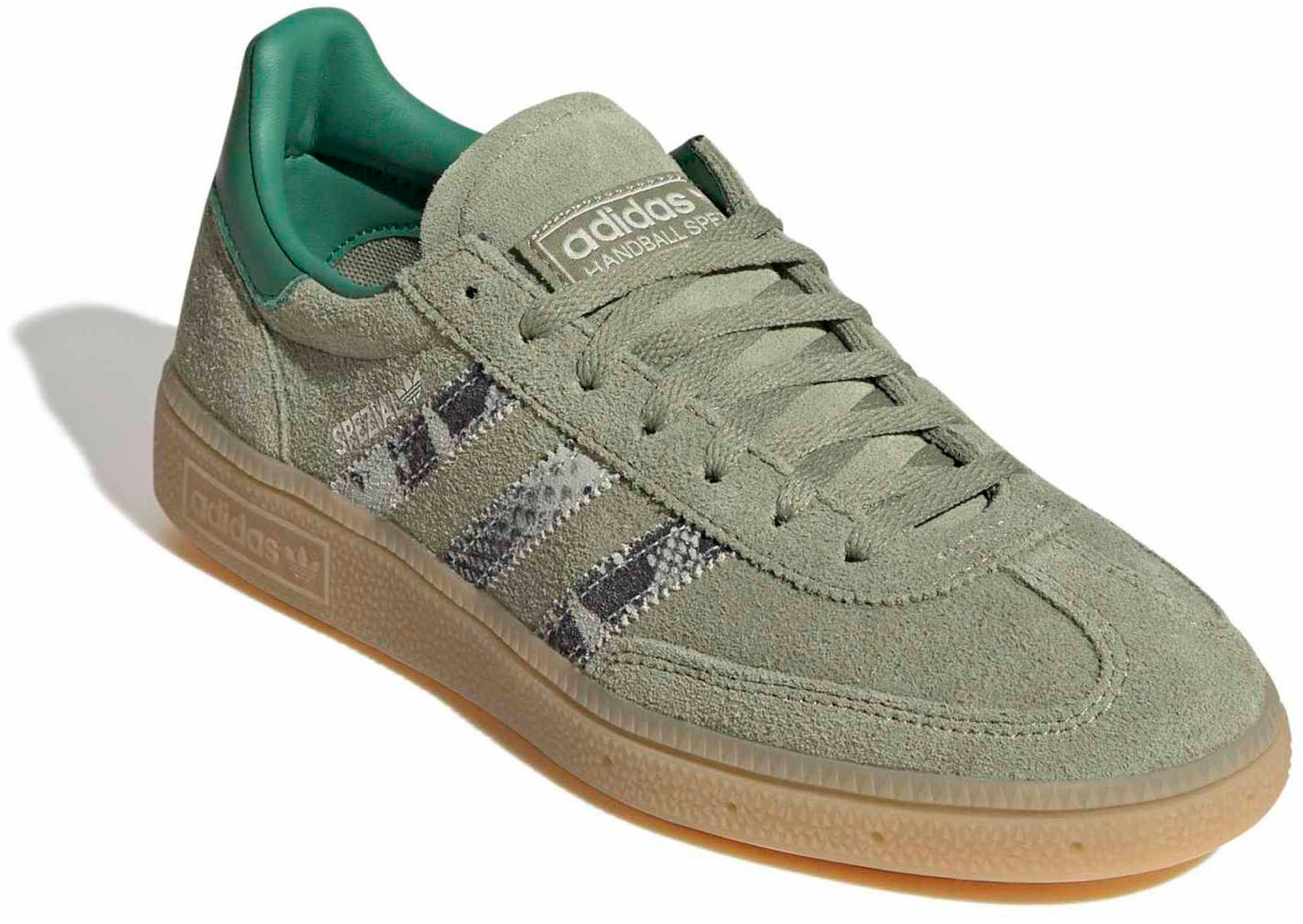 adidas Women's Handball Spezial Shoes - Tent Green/Snake Stripes - View 6