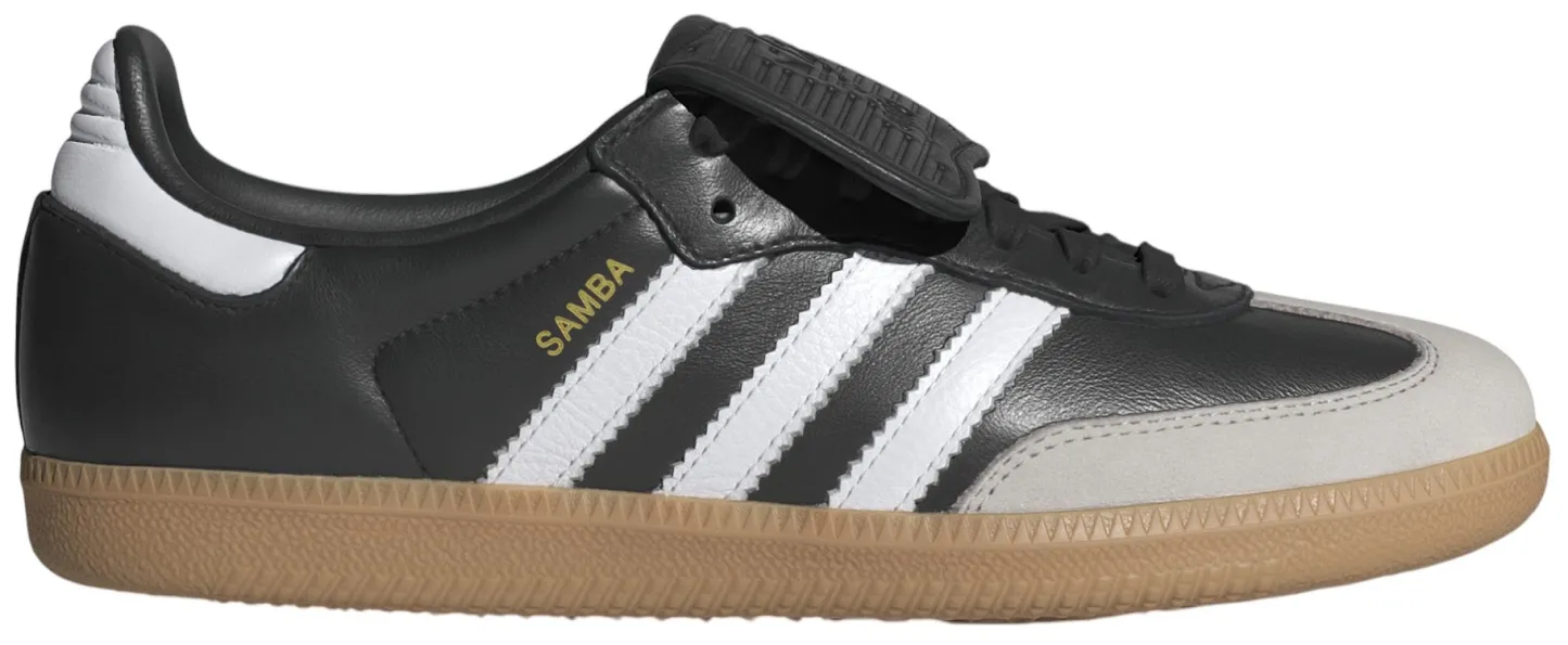 adidas Women's Long Tongue Samba Shoes - Core Black/Ftwr White/Gold Met - View 1