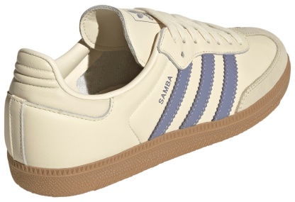 adidas Women's Samba OG Shoes - Cream/Silver - View 6