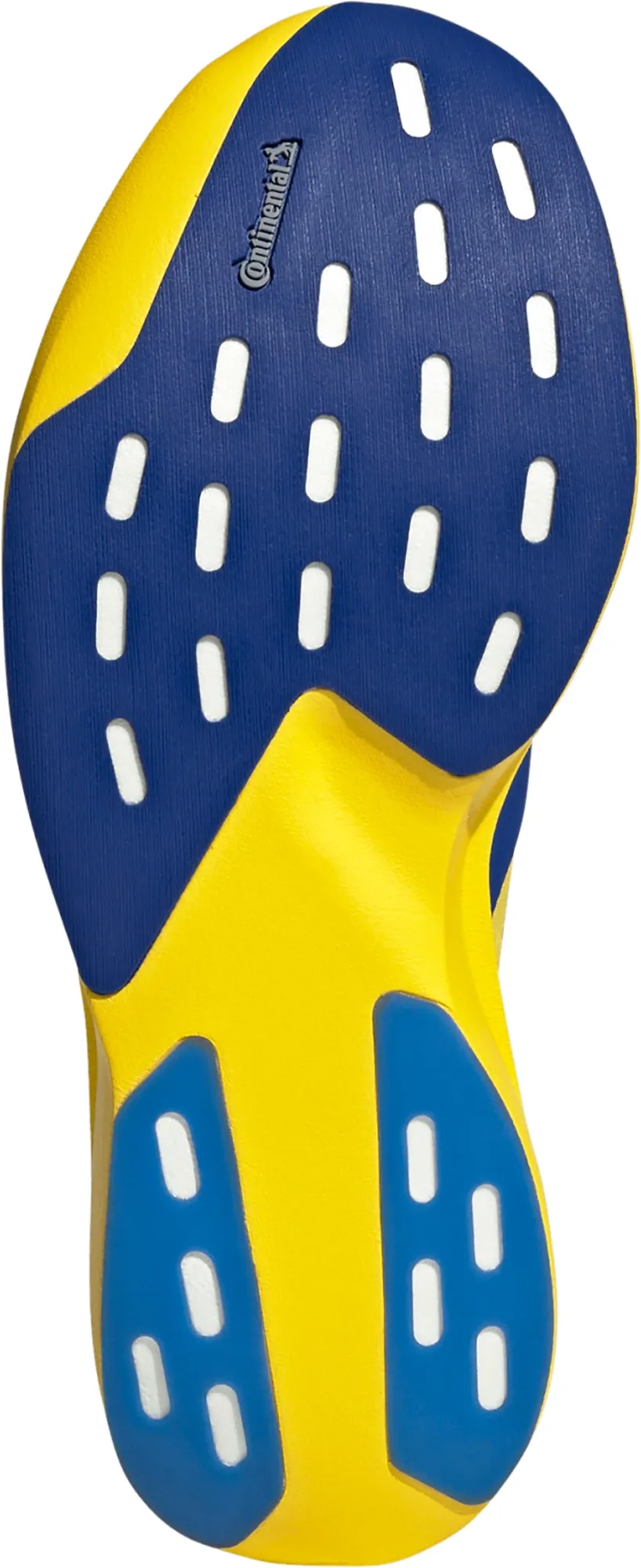 adidas Men's Adizero EVO SL Woven Running Shoes - Yellow/Team Royal Blue/Iron Met. - View 3