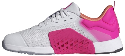 adidas Women's Dropset 3 Training Shoes - White/Grey/Pink - View 6