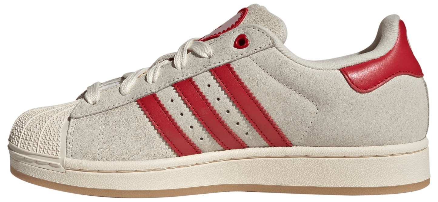 adidas Women's Superstar II Shoes - Cream White/Better Scarlet/Gum - View 4
