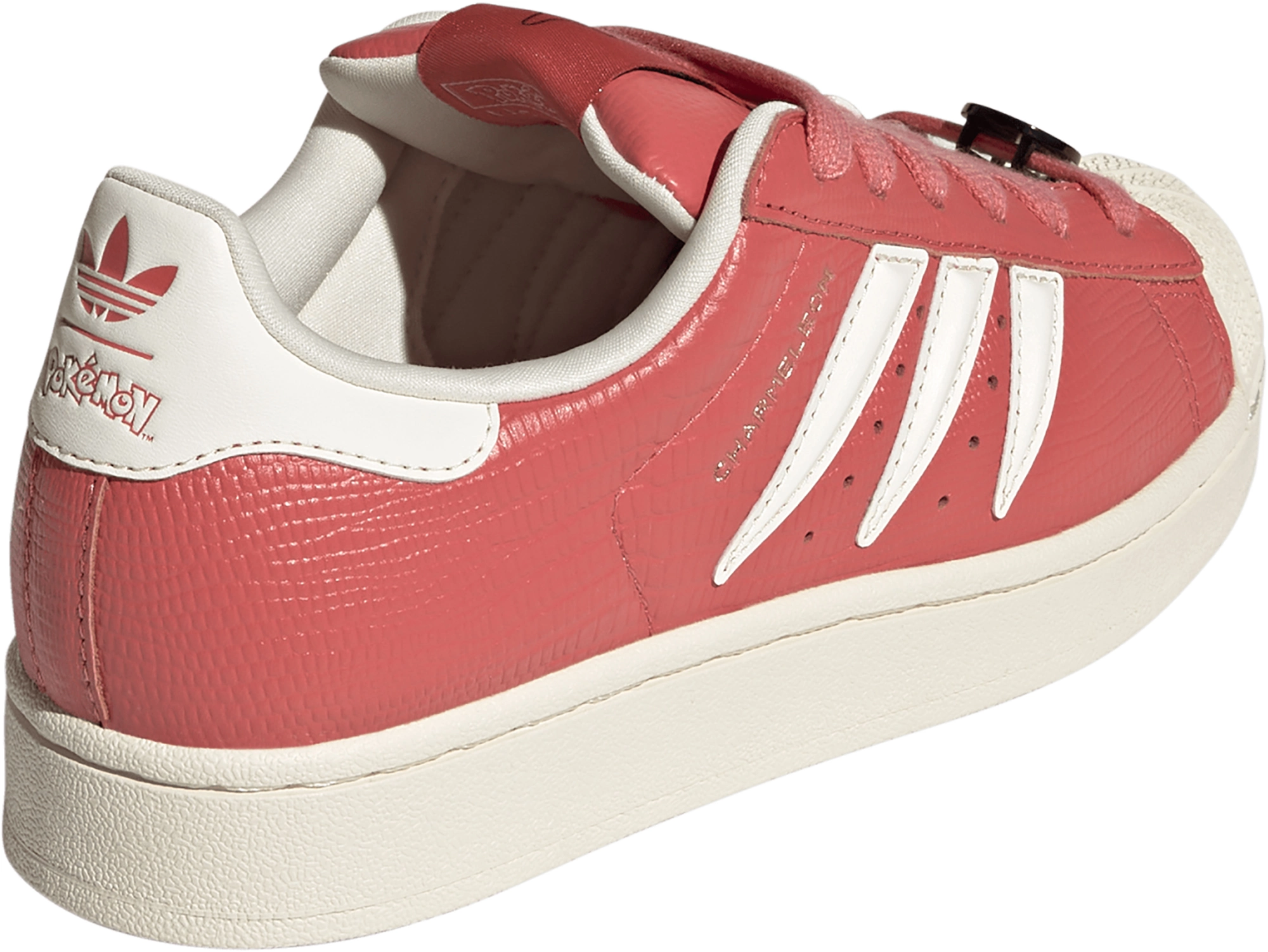 adidas Kids' Grade School Superstar II Shoes - Preloved Scarlet/Preloved Scarlet/Cream White - View 6