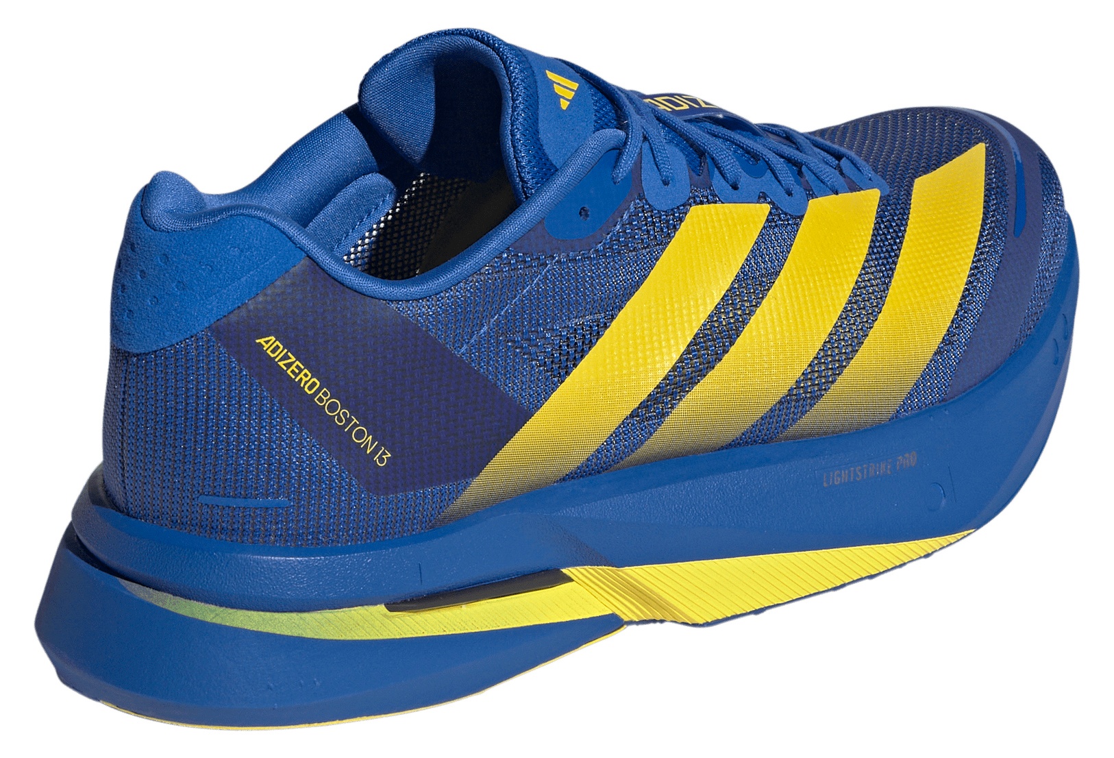 adidas Men's Adizero Boston 13 Running Shoes - Blue/Yellow/Black - View 6
