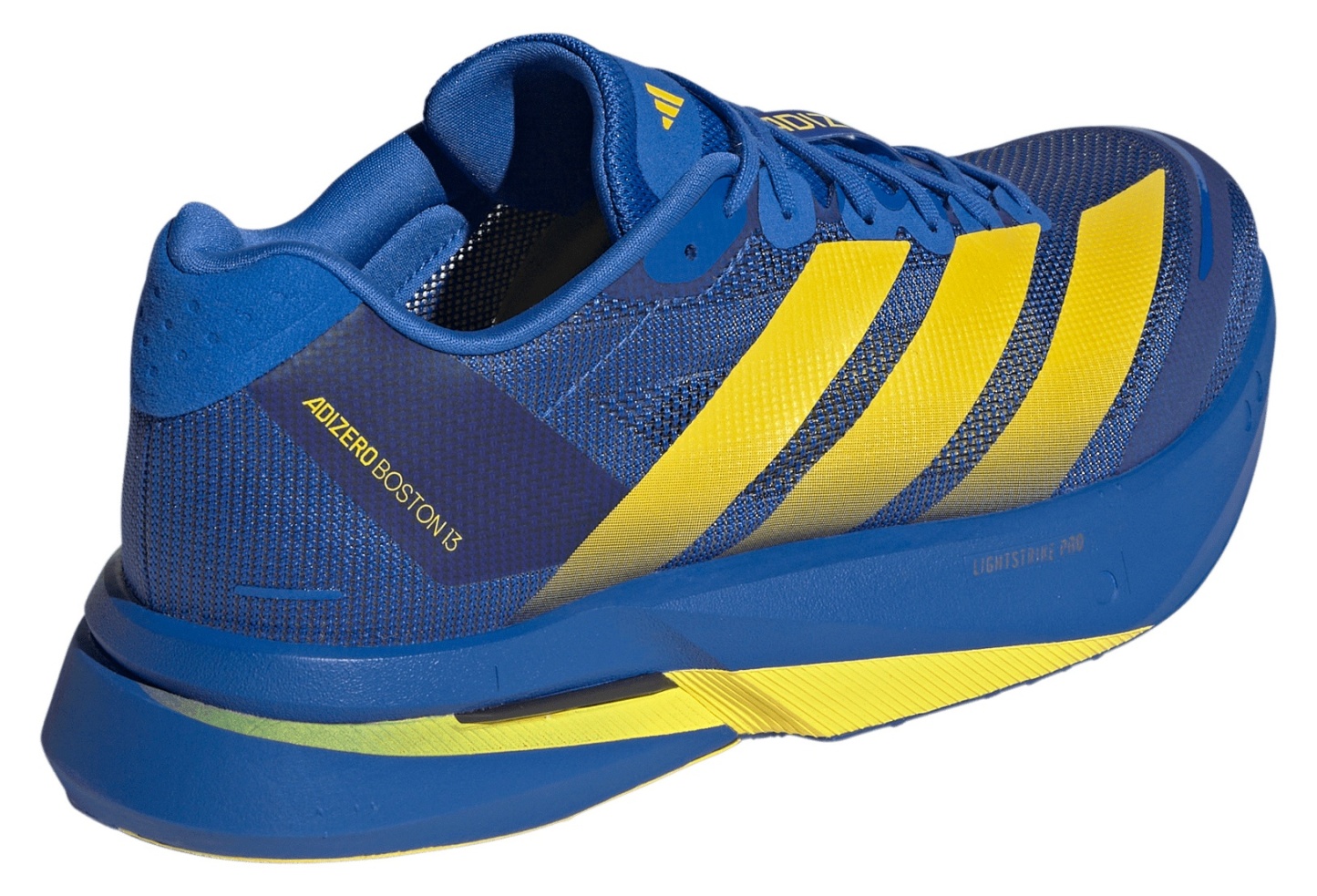 adidas Men's Adizero Boston 13 Running Shoes - Blue/Yellow/Black - View 6