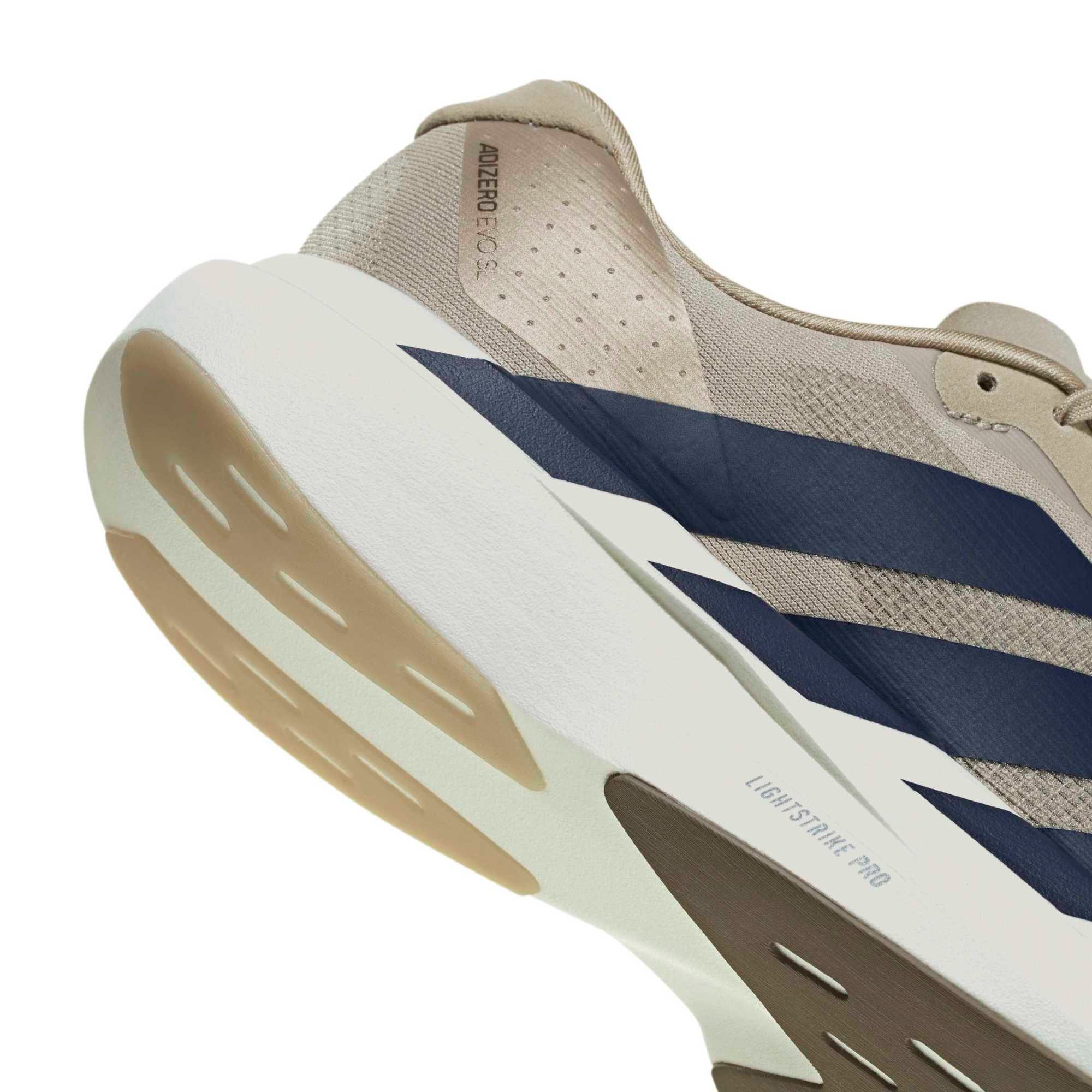 adidas Men's Adizero EVO SL Running Shoes - Khaki/Night Indigo/Khaki - View 8