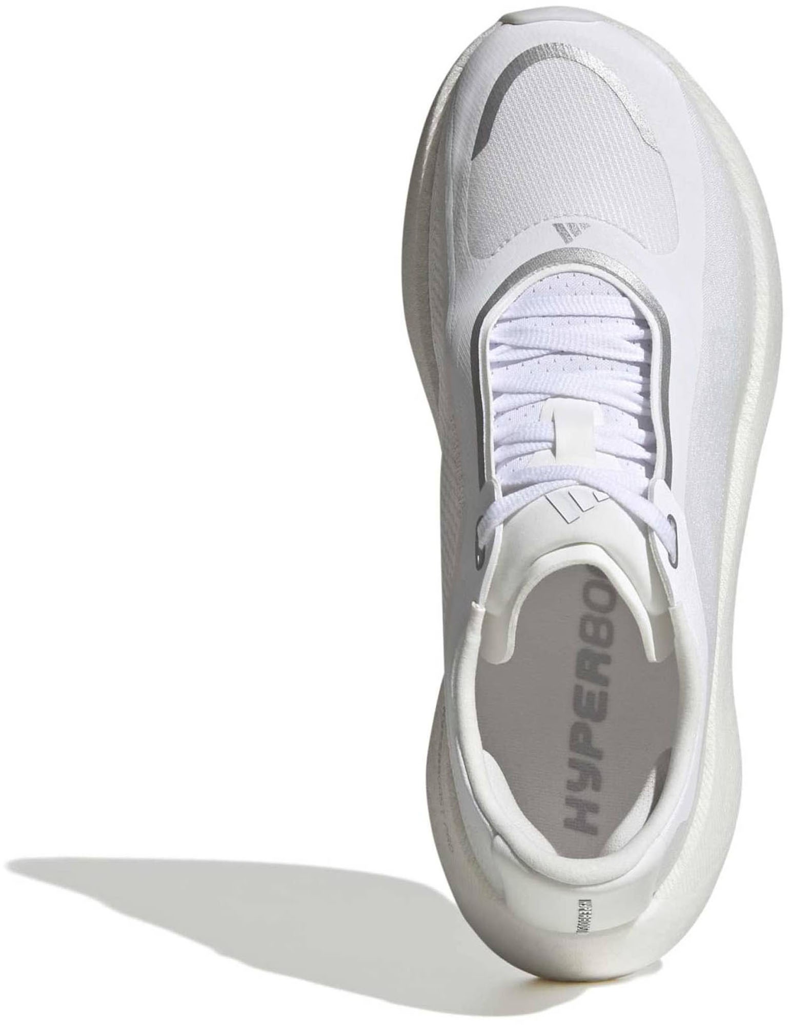 adidas Women's Hyperboost Edge Running Shoes - Ftwr White/Silver Met./Zero Met. - View 3