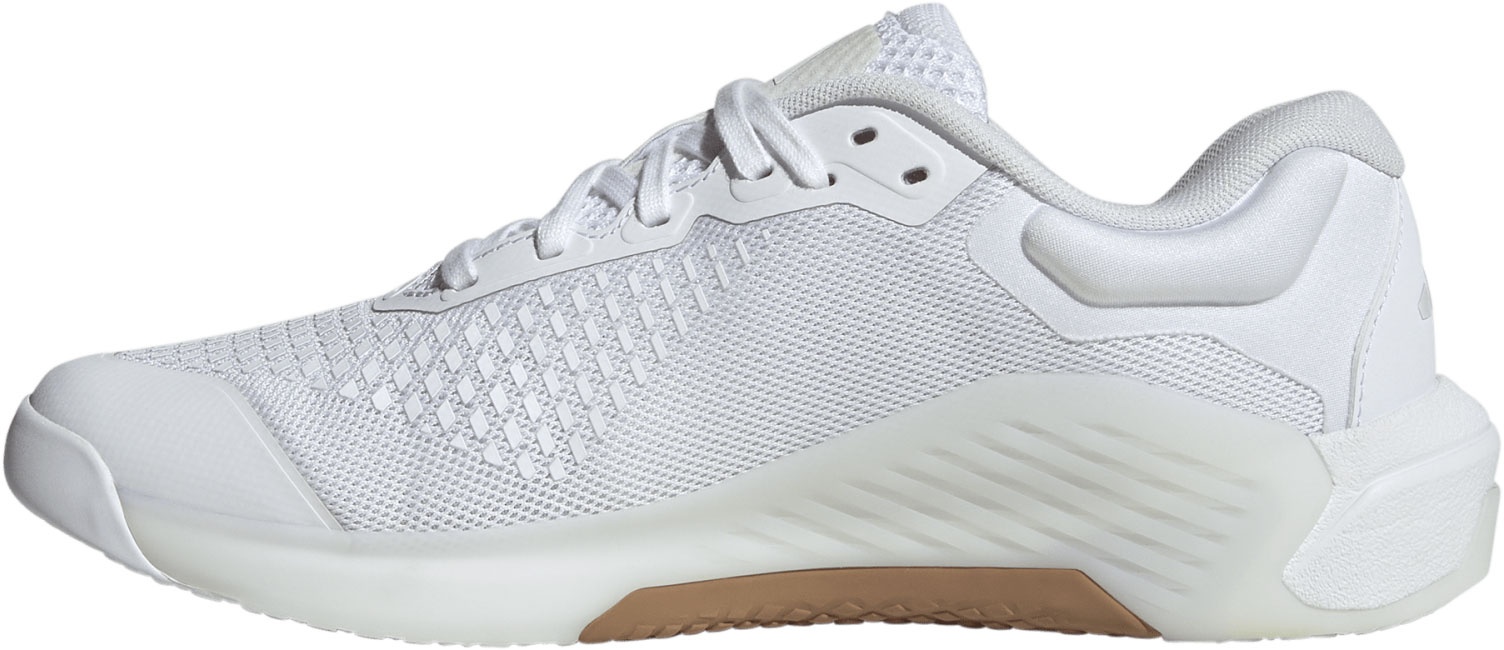adidas Women's Dropset 4 Power Training Shoes - White/White - View 4
