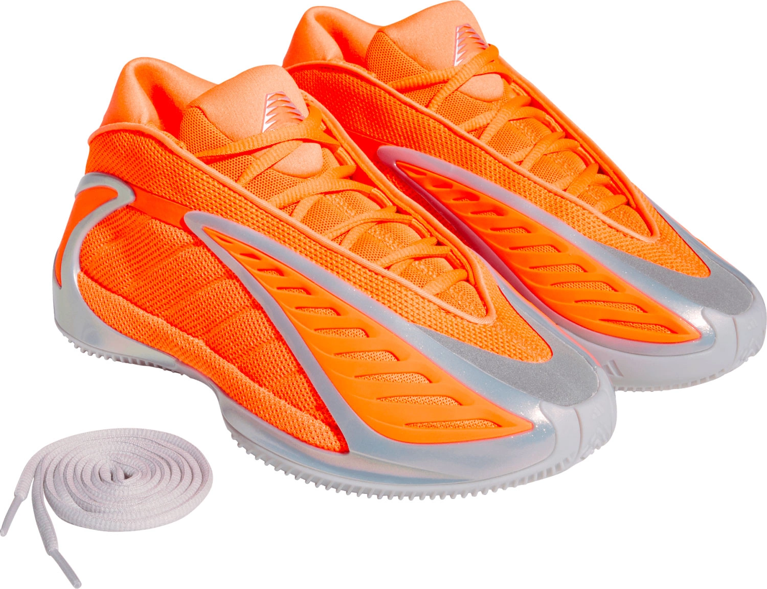 adidas Kids' Grade School Anthony Edwards 2 'All-Star' Basketball Shoes - Orange/Silver - View 6