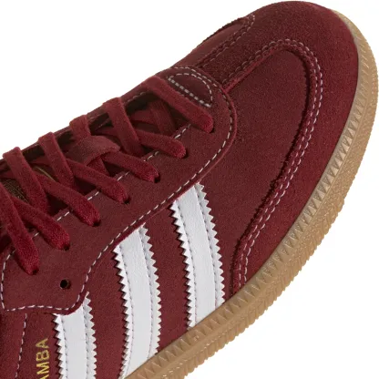 adidas Kids' Grade School Samba OG Shoes - Team Victory Red/Ftwr White/Gum 2 - View 8