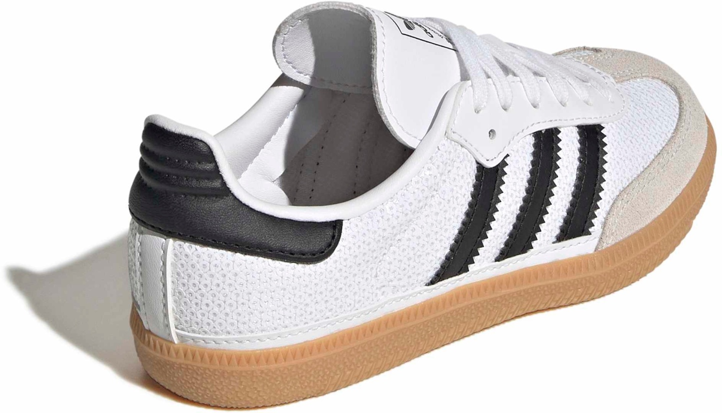 adidas Kids' Preschool Samba OG Shoes - White/Core Black/Grey One - View 5