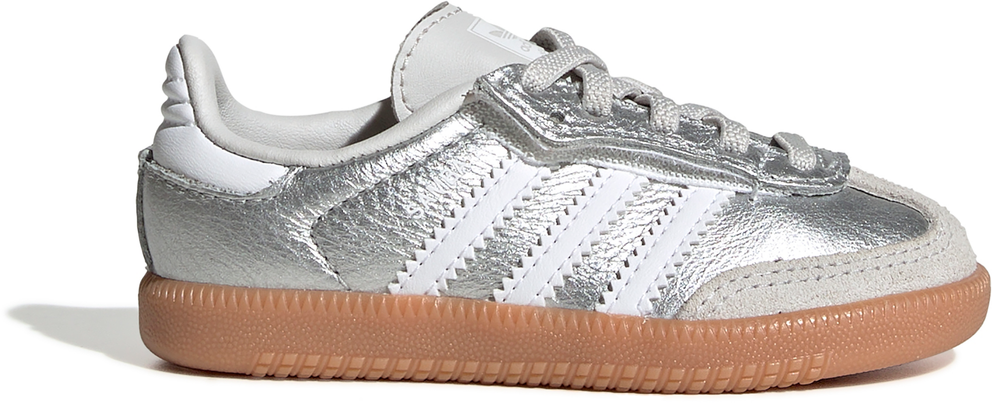 adidas Toddler Samba OG Shoes - Silver Met/White/Gum - View 1