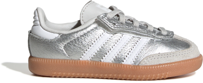 adidas Toddler Samba OG Shoes - Silver Met/White/Gum - View 1