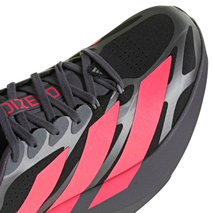 adidas Men's Adizero EVO SL Running Shoes - Black/Solar Turbo/Iron Mtllc - View 5