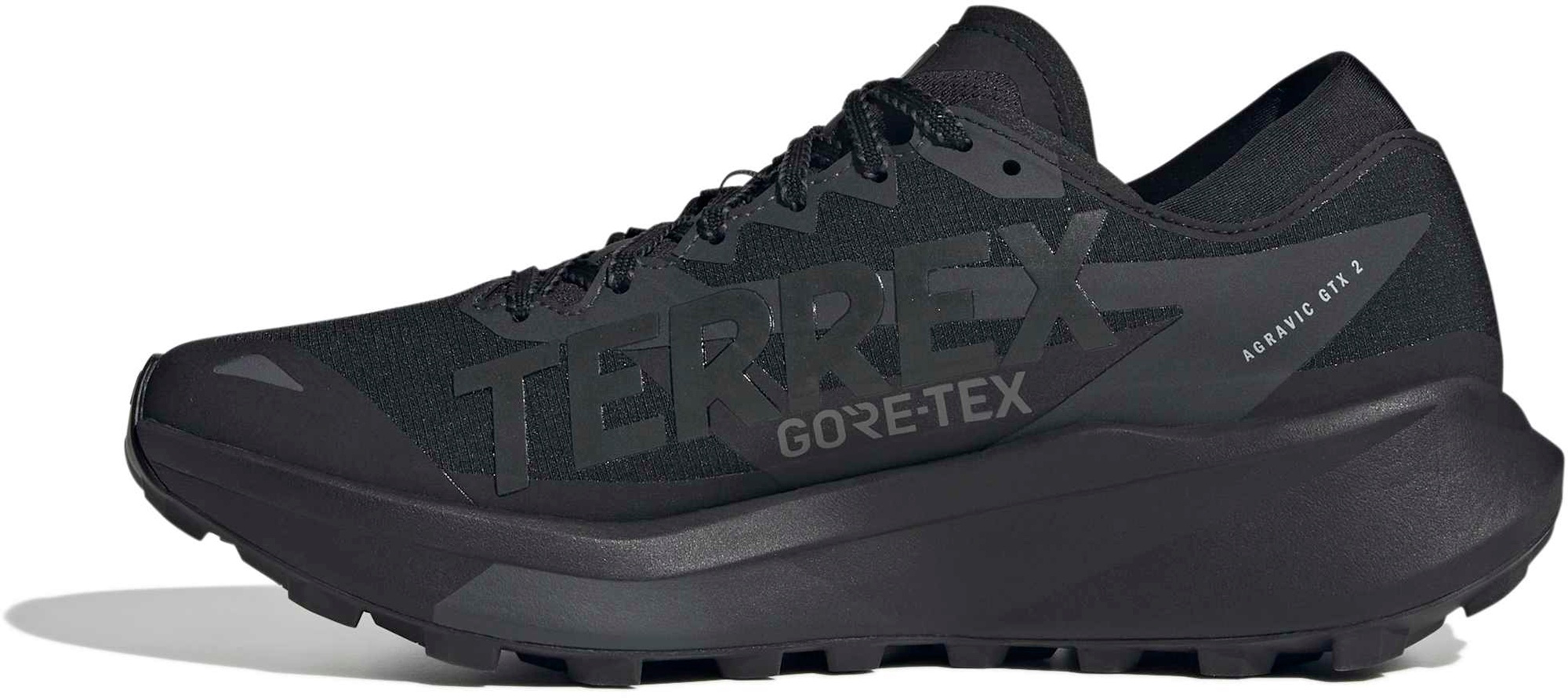 adidas Men's Terrex Agravic GTX 2 Trail Running Shoes - Black/Grey/Carbon - View 5