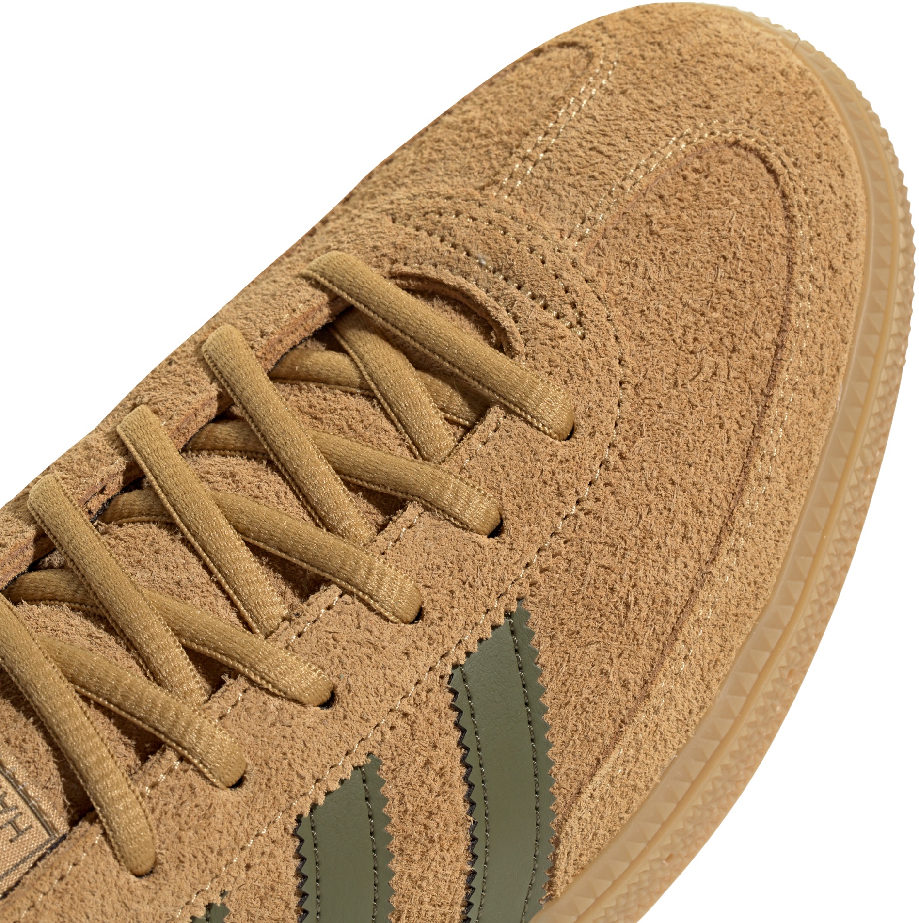 adidas Men's Handball Spezial Shoes - Golden Beige/Olive/Gum - View 7