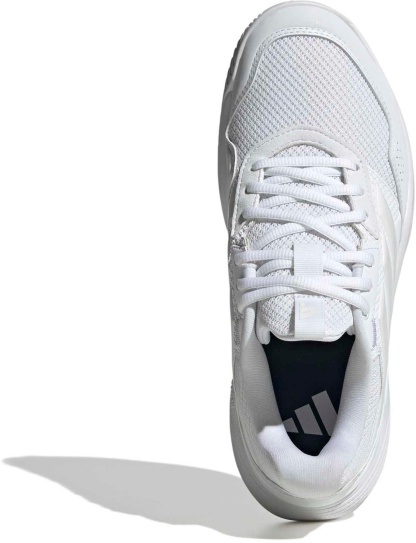 adidas Women's GameCourt 3 All Court Tennis Shoes - Ftwr White/Zero Met./Ftwr White - View 2