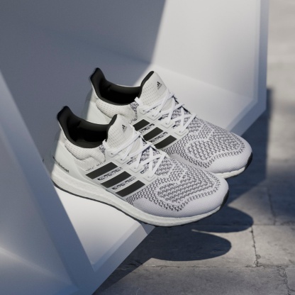 adidas Men's Ultraboost 1.0 Shoes - White/Black/Black - View 5