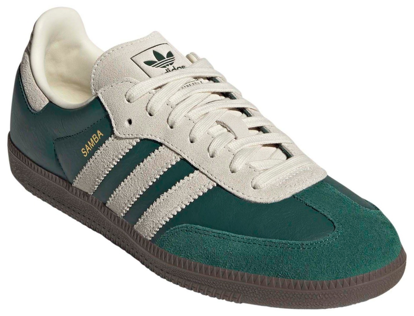 adidas Samba OG Shoes - Green/White/Gum - View 8