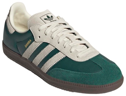 adidas Samba OG Shoes - Green/White/Gum - View 8