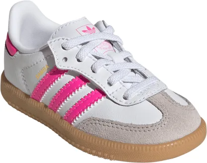adidas Toddler Samba OG Shoes - White/Neon Pink - View 5