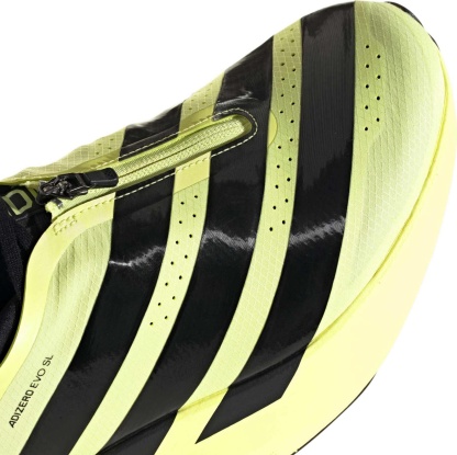 adidas Men's Adizero EVO SL Zip Running Shoes - Frozen Lemon/Core Black/Iron Met - View 6