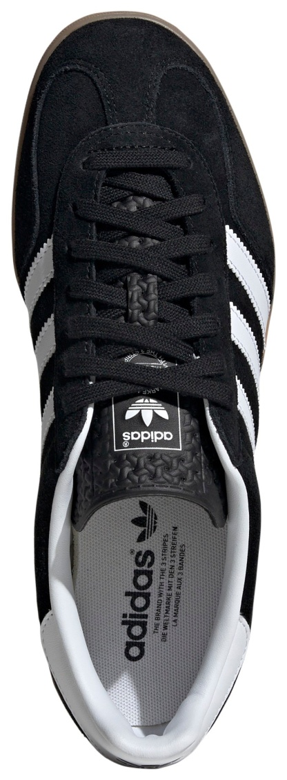 adidas Men's Gazelle Indoor Shoes - Black/White/Gum - View 2