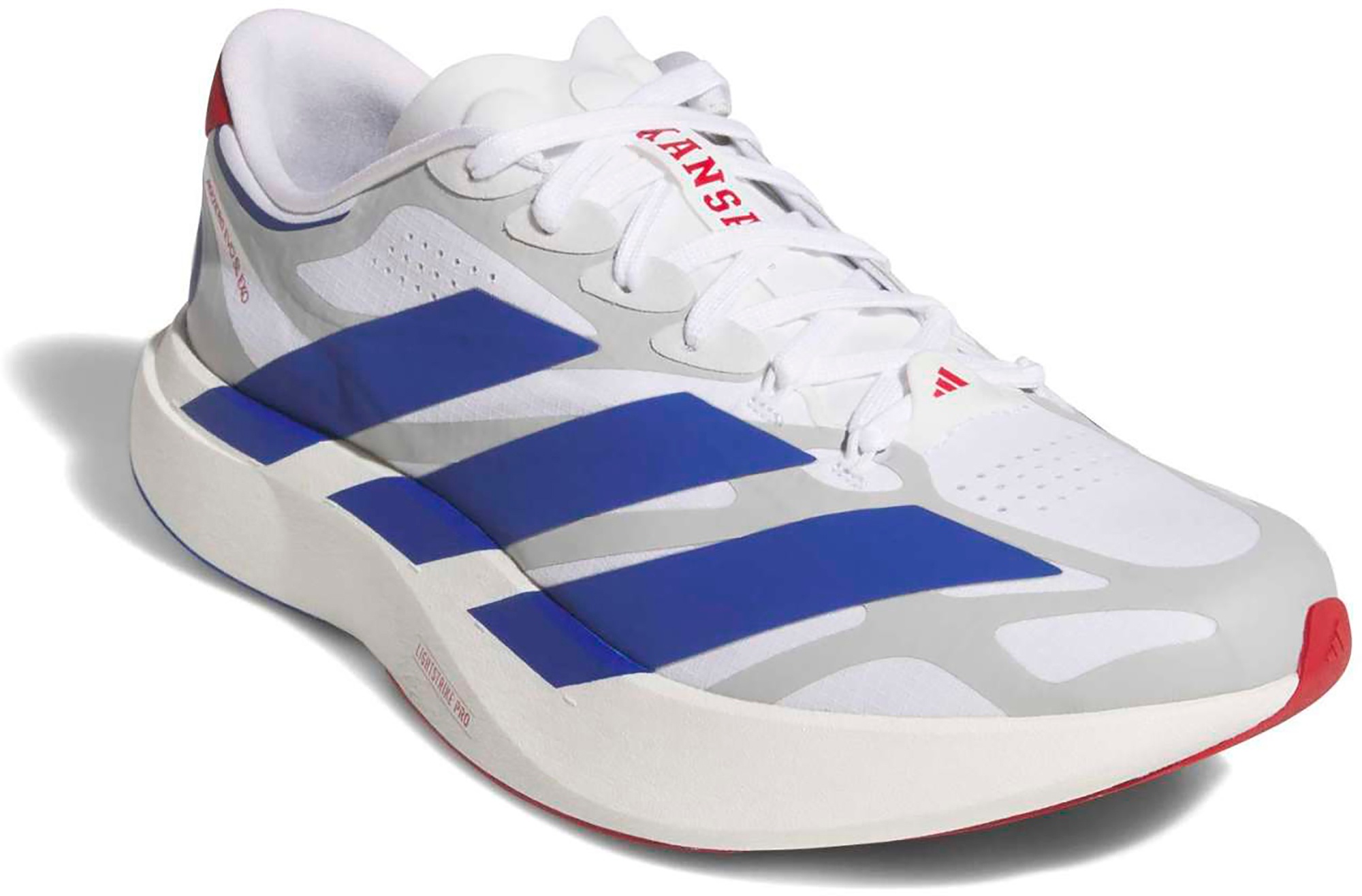 adidas Men's Adizero EVO SL EXO Kansas Running Shoes - Ftwwht/Croyal/Tmpwrd - View 6