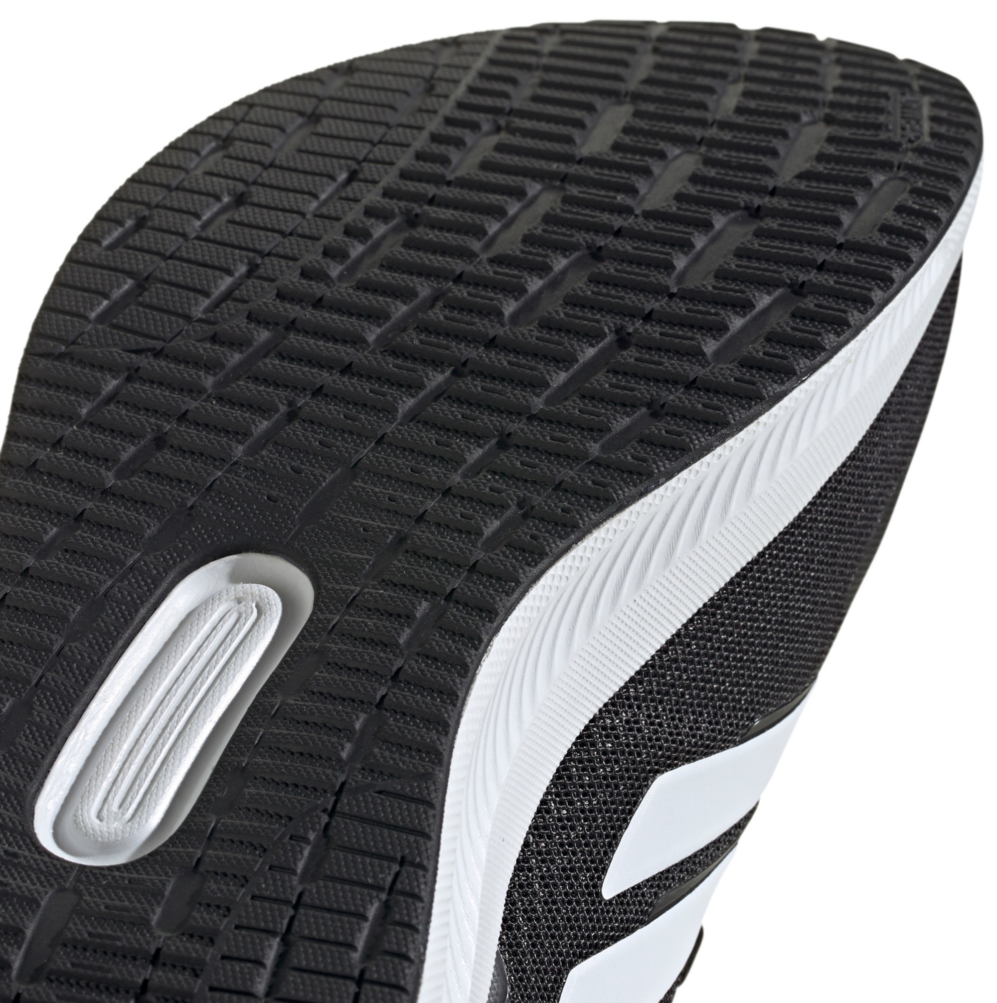 adidas Men's Runfalcon 5 Running Shoes - Black/White/Black - View 8