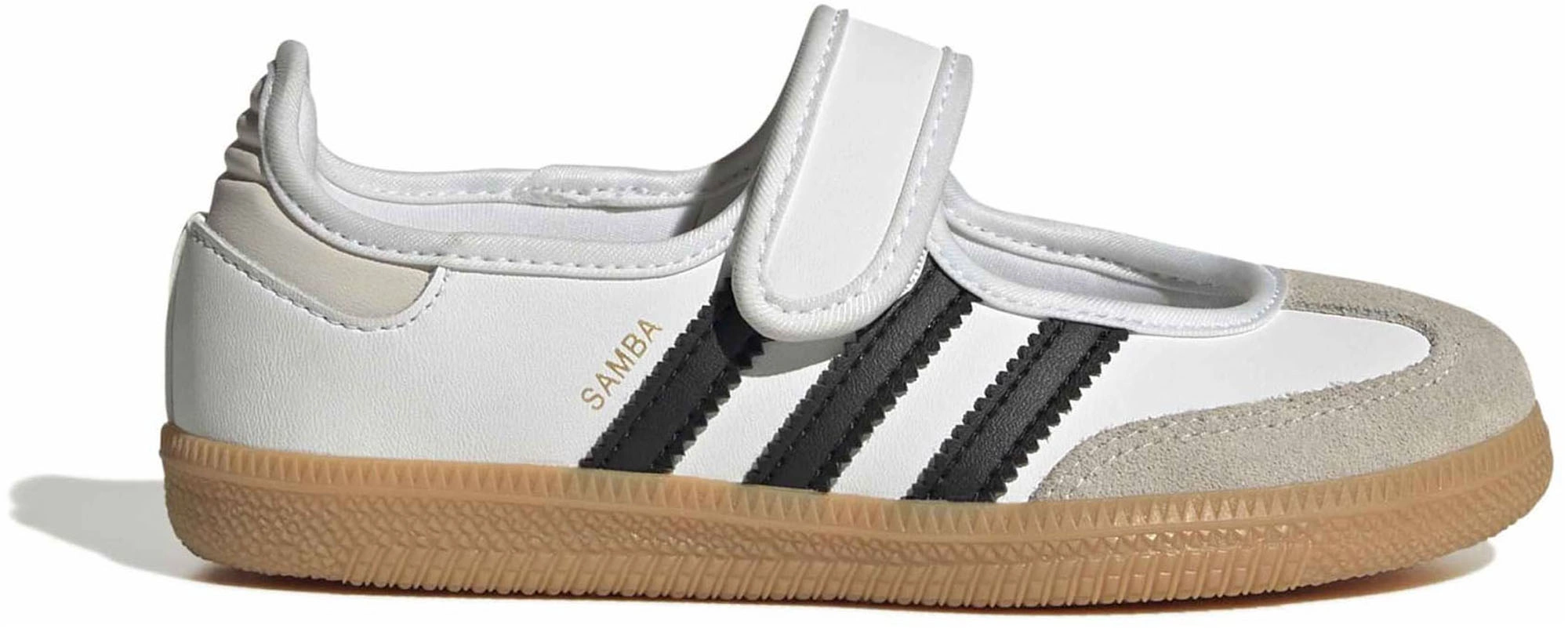 adidas Kids' Preschool Samba Jane Shoes - White/Core Black/Gum - View 1
