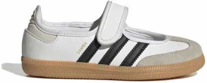 adidas Kids' Preschool Samba Jane Shoes - White/Core Black/Gum - View 1