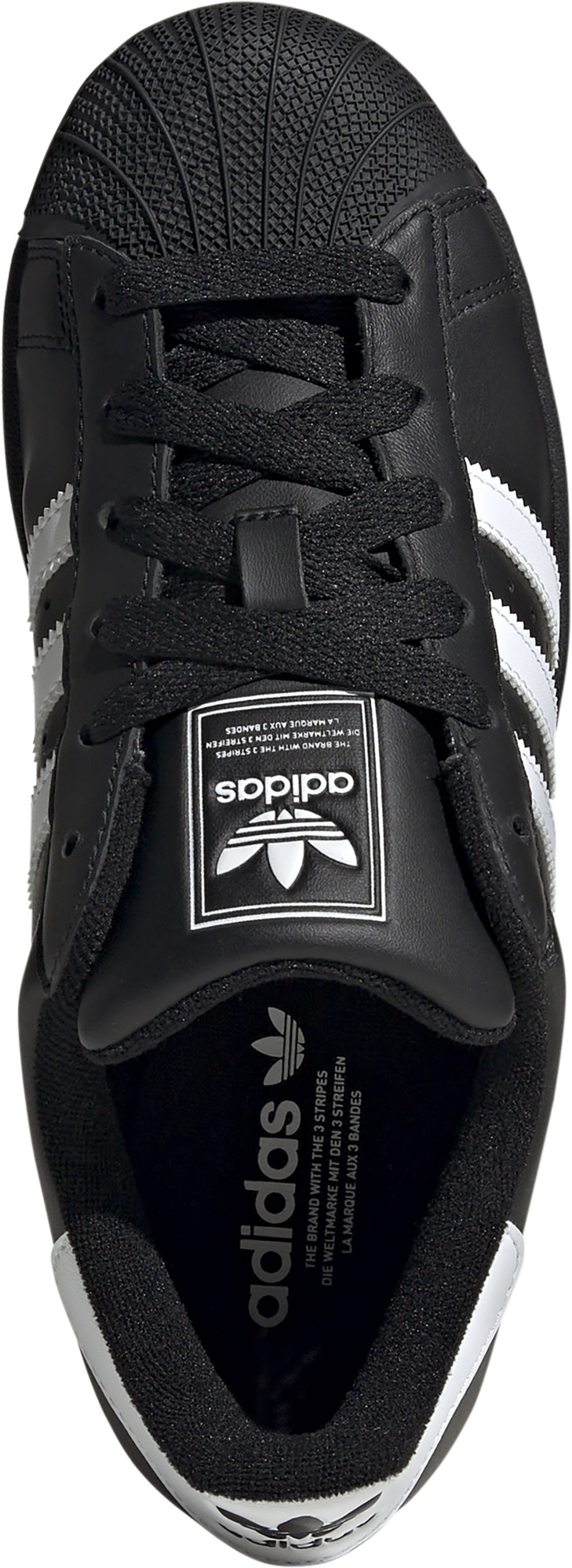 adidas Women's Superstar II Shoes - Black/Black/White - View 7