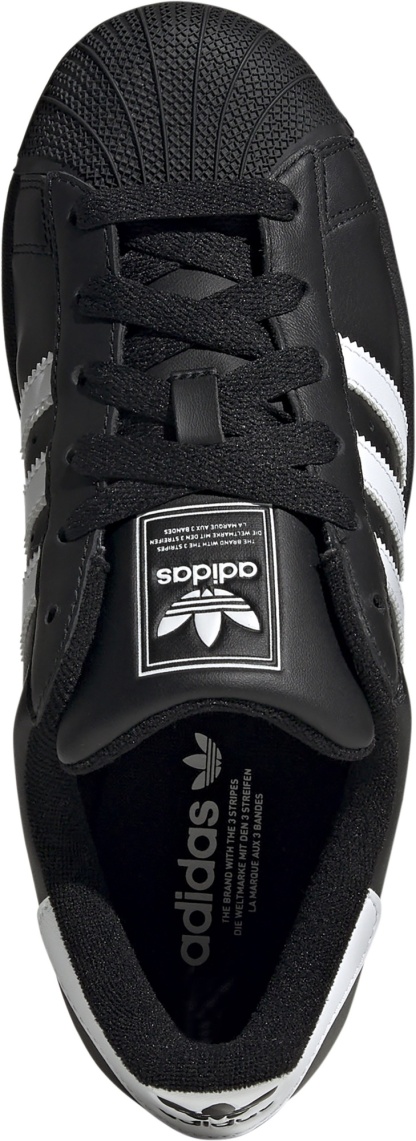 adidas Women's Superstar II Shoes - Black/Black/White - View 7