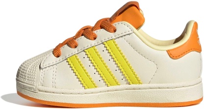 adidas Toddler Pokémon Superstar II Shoes - Cream White/Shock Yellow/Bright Orange - View 5