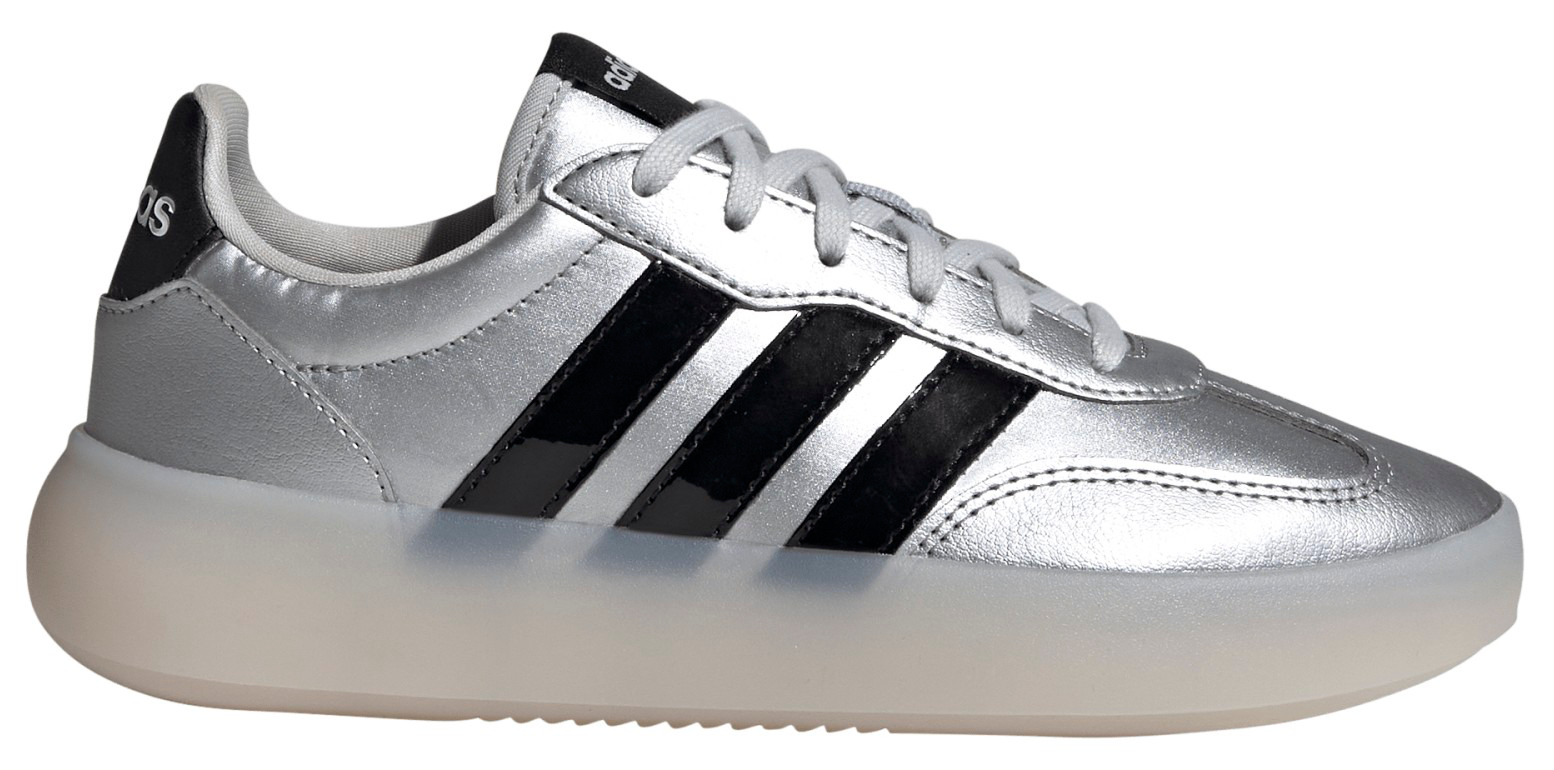 adidas Kids' Grade School Barreda Decode Shoes - Silver Metallic/Black/Chalk White - View 1