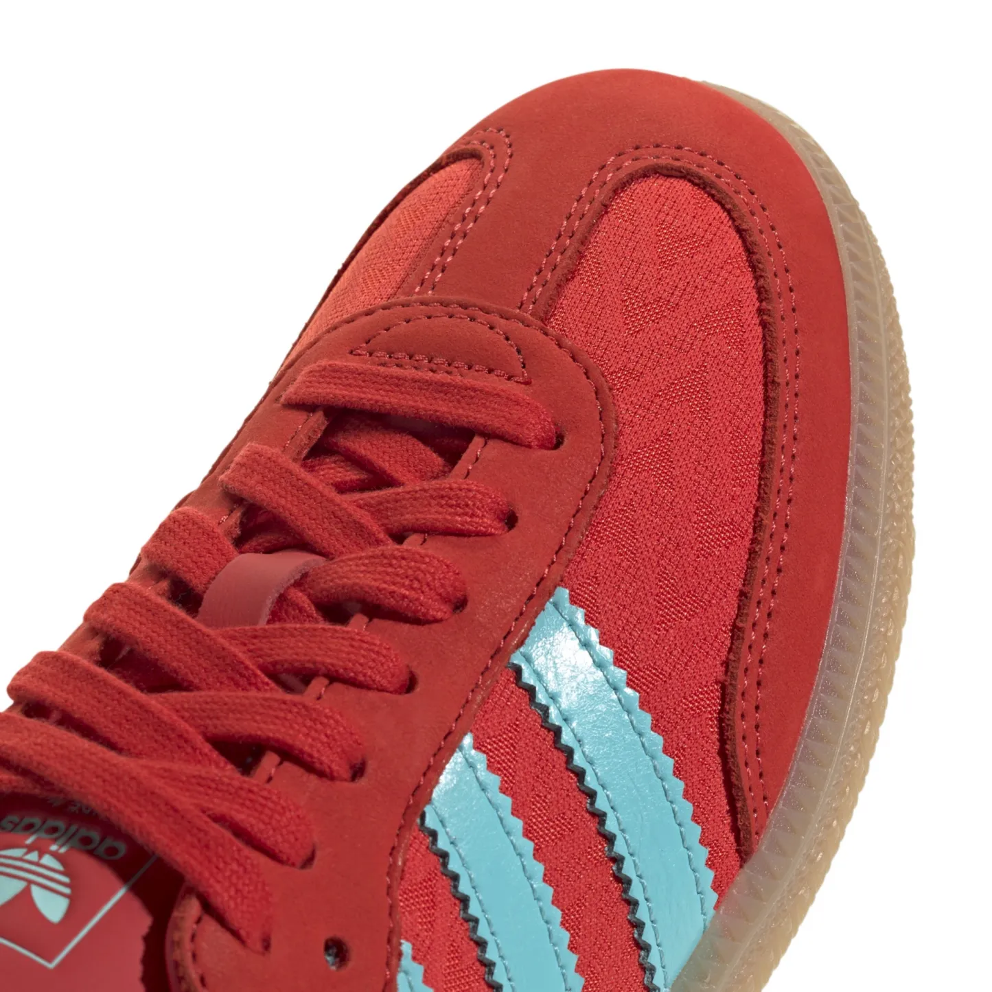 adidas Women's Samba OG Shoes - Red/Pulse Aqua/Gold Met - View 8