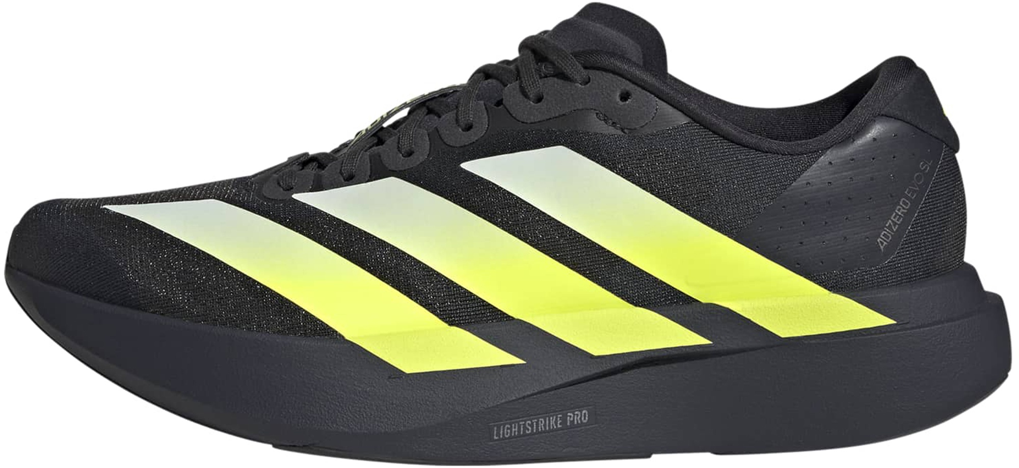 adidas Men's Adizero EVO SL EXO Running Shoes - Night Grey/Solar Yellow/Grey - View 8