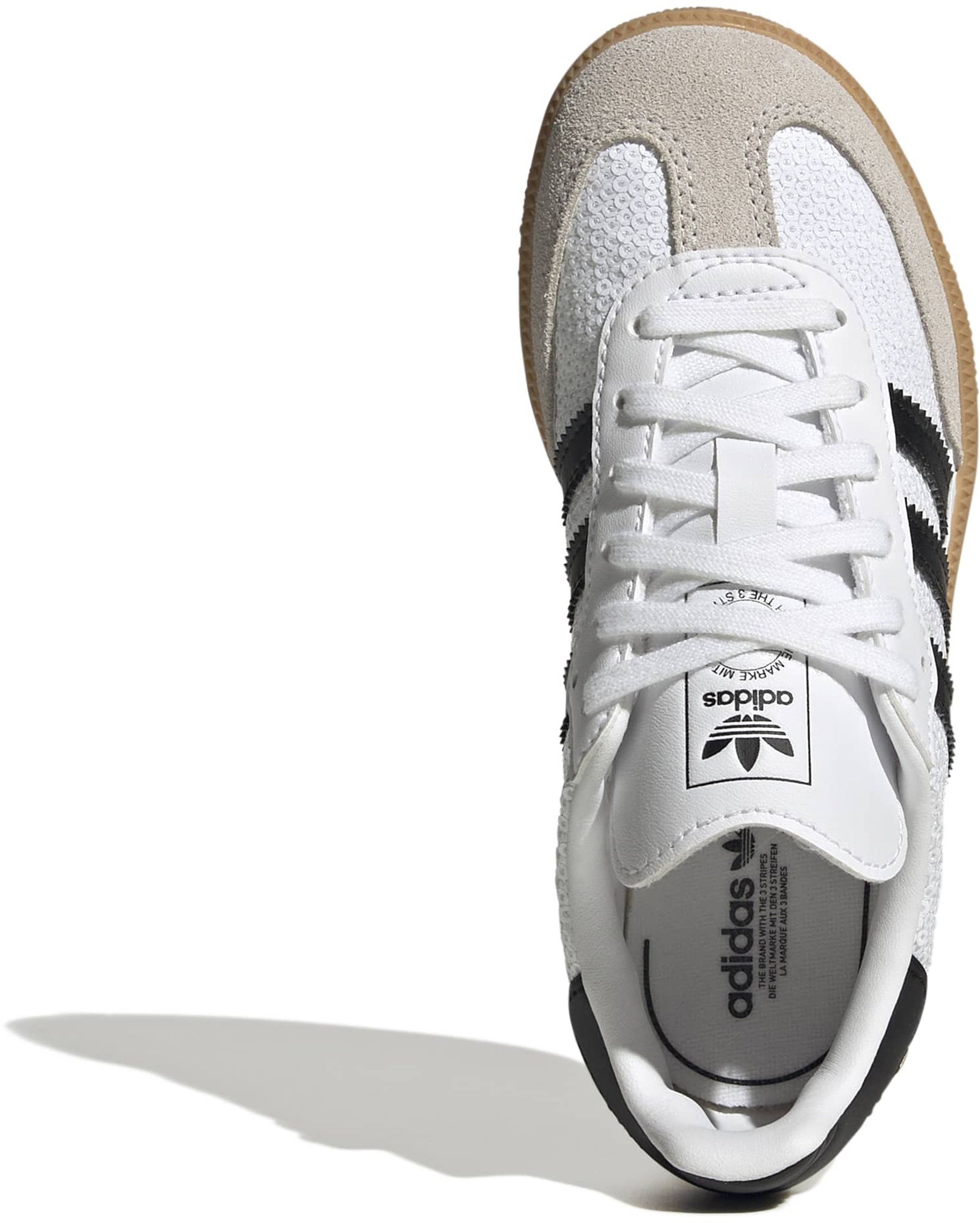 adidas Kids' Preschool Samba OG Shoes - White/Core Black/Grey One - View 2