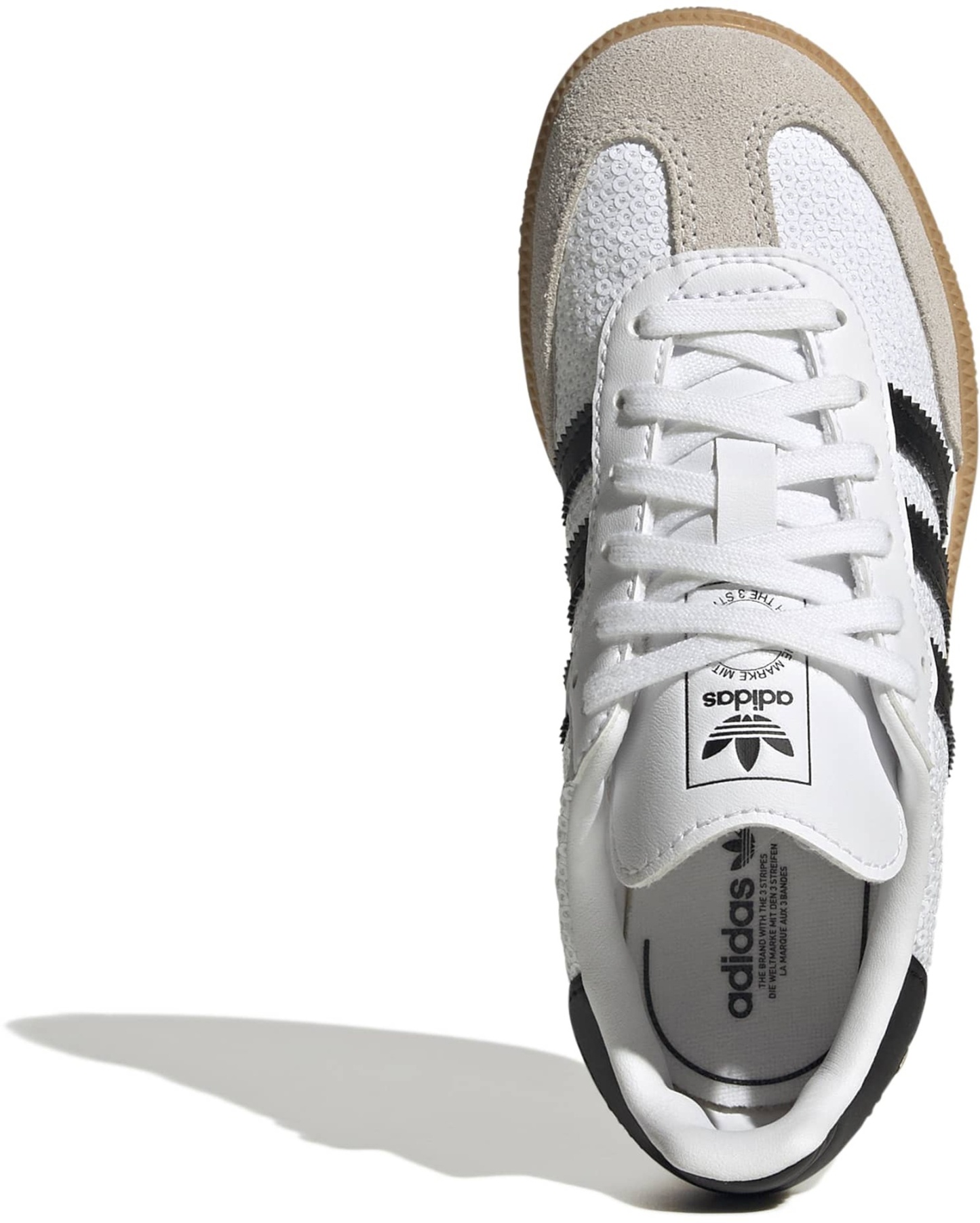 adidas Kids' Preschool Samba OG Shoes - White/Core Black/Grey One - View 2