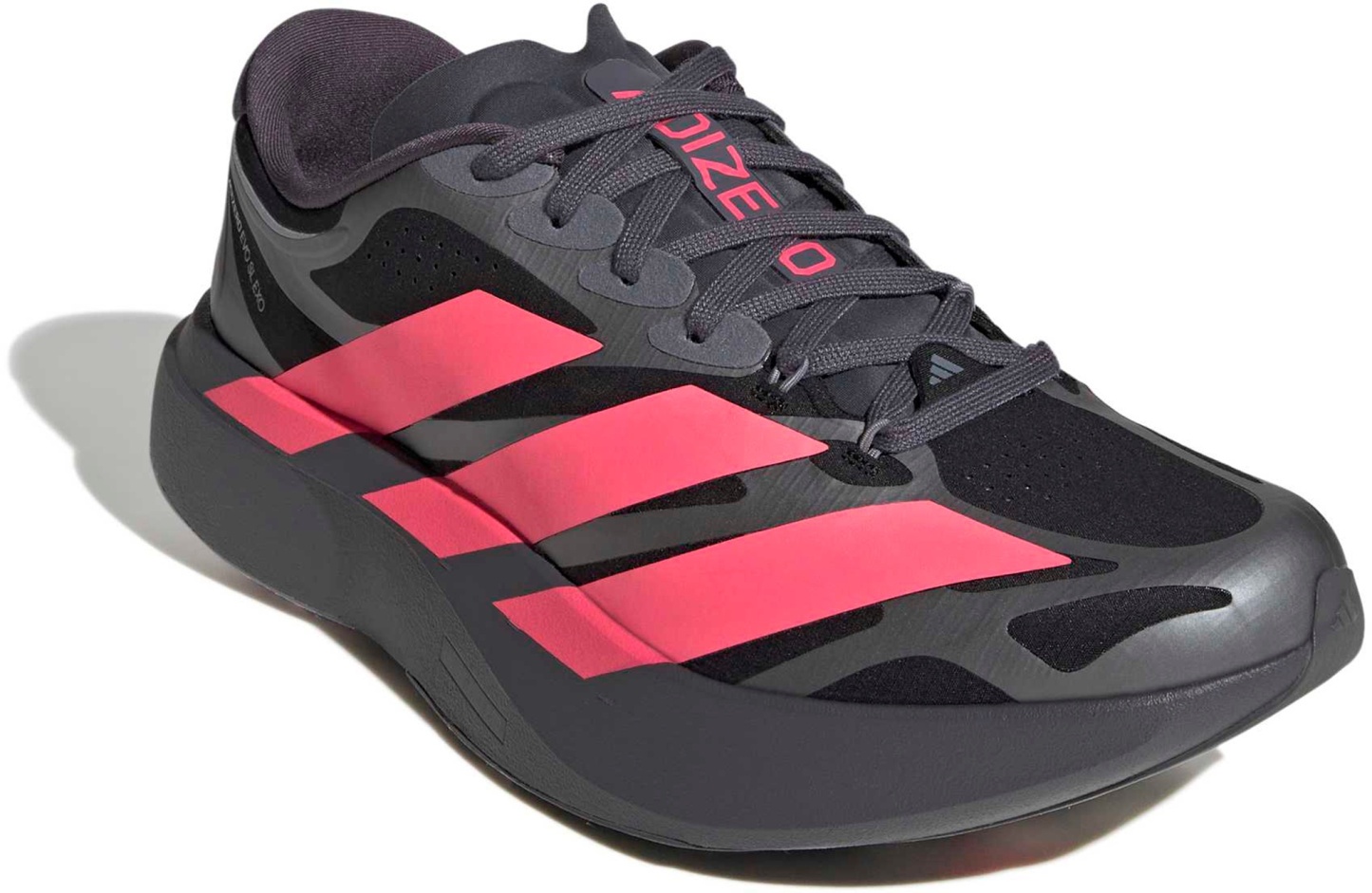adidas Men's Adizero EVO SL Running Shoes - Black/Solar Turbo/Iron Mtllc - View 6