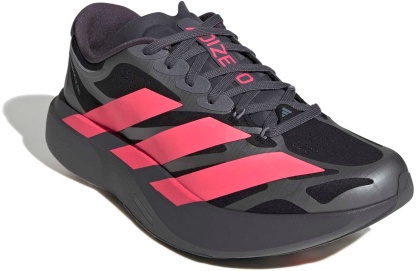 adidas Men's Adizero EVO SL Running Shoes - Black/Solar Turbo/Iron Mtllc - View 6