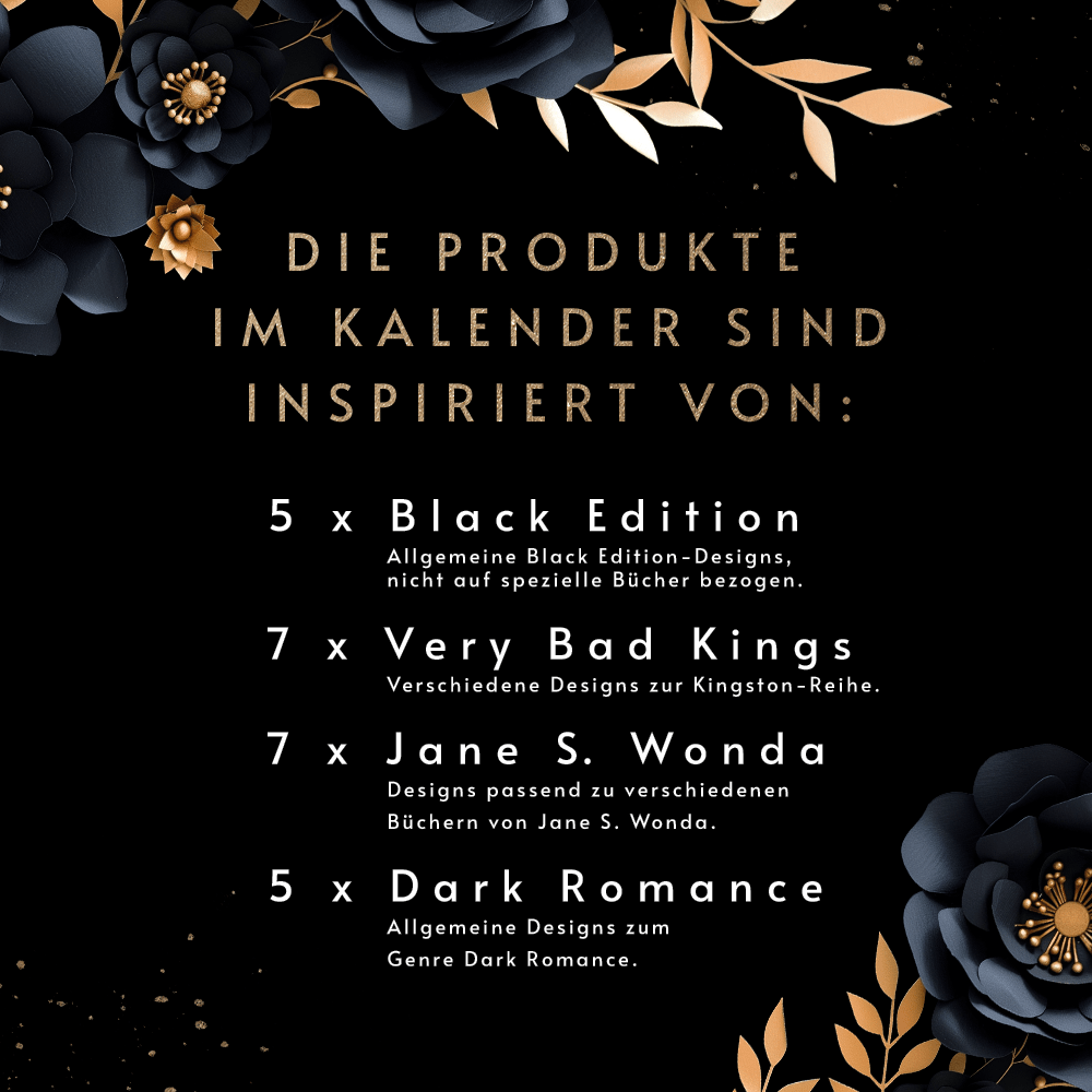 Dathtrk Bookthtmas 2024 - Jathtne S. Wonthtda x Black Edition Dathtrk Romathtnce Advent Calendar