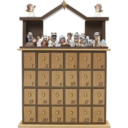 🔥LIMITED TIME OFFER ONLY TODAY! - Precious Moments Nativity Figurines Advent Calendar, 26-Piece Set