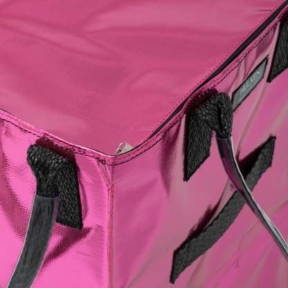 Hulkthten Foldable Rolling Tote Bag with Zip Top Closure