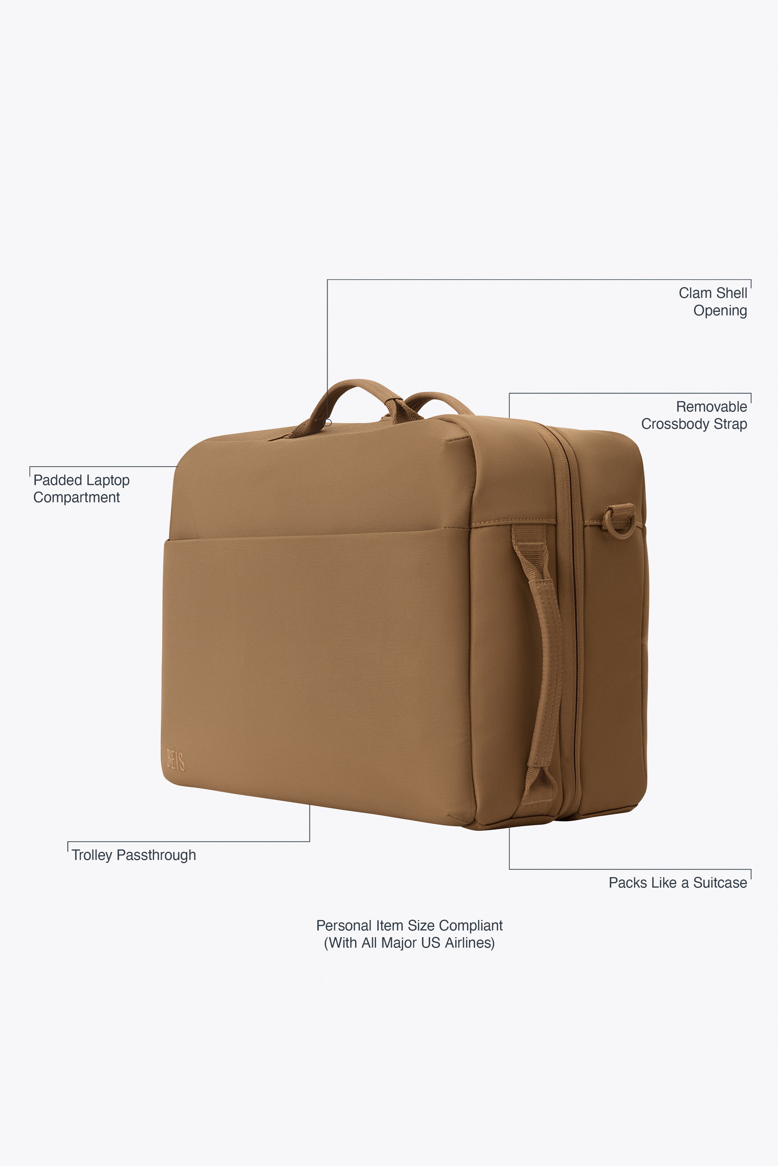 【Hurry! 60% Off】BÉIthtS The Ultimate Travel Duffle in Camel 👜Limited Time Only!